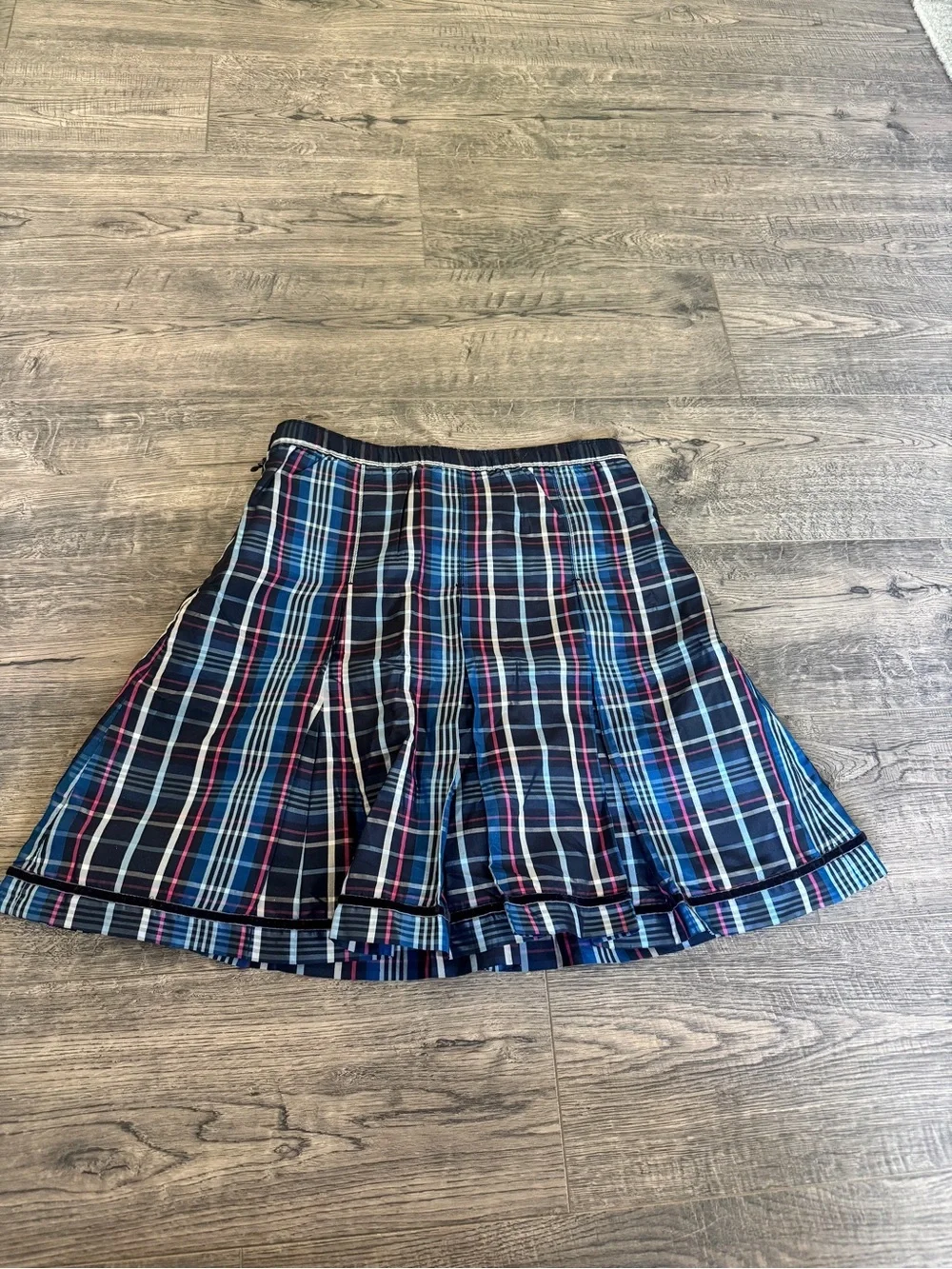 GAP Kids Plaid Skirt in Navy, Blue & Red Trim